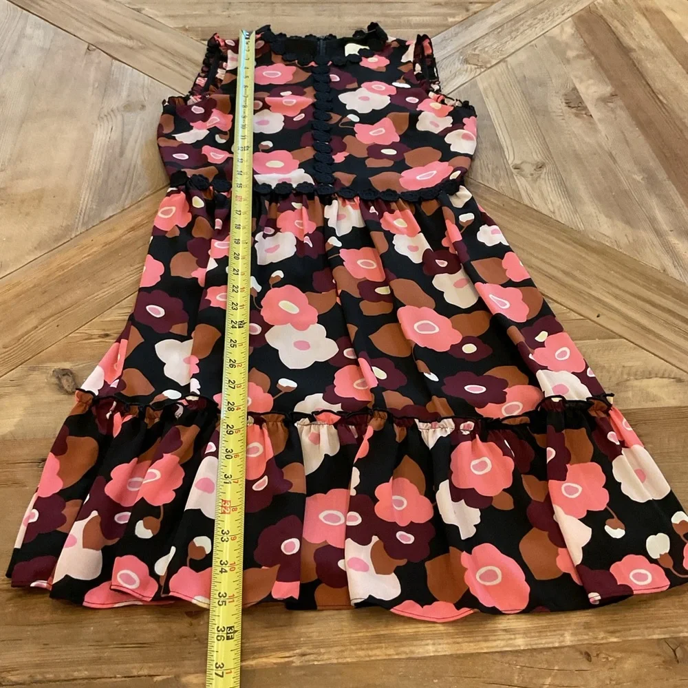 Kate‎ Spade New York Floral Sleeveless Ruffle Hem Dress